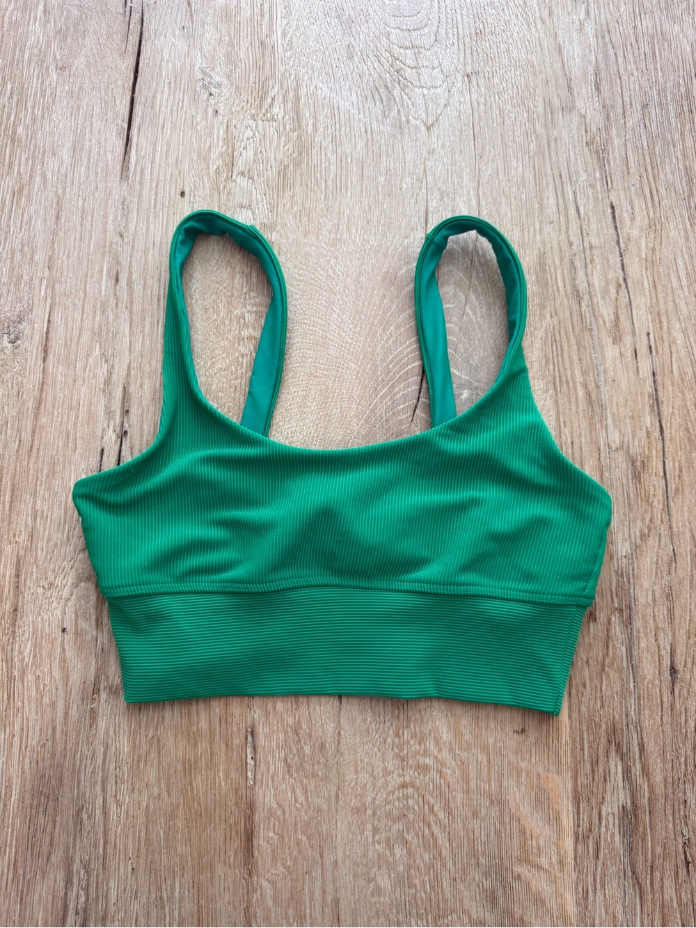 Beach Riot Emerald Ribbed Sports Bralette
